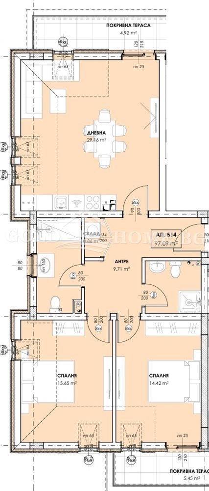 For Sale  2 bedroom Plovdiv , Ostromila , 123 sq.m | 81786127 - image [2]