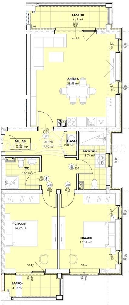 На продаж  2 спальні Пловдив , Остромила , 123 кв.м | 81786127 - зображення [3]