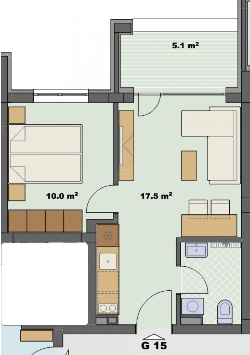 Te koop  1 slaapkamer regio Boergas , Sozopol , 49 m² | 20269678 - afbeelding [2]