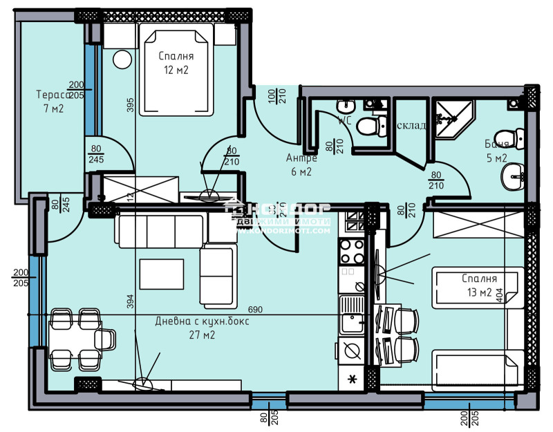 Zu verkaufen  2 Schlafzimmer Plowdiw , Ostromila , 94 qm | 20929507 - Bild [2]