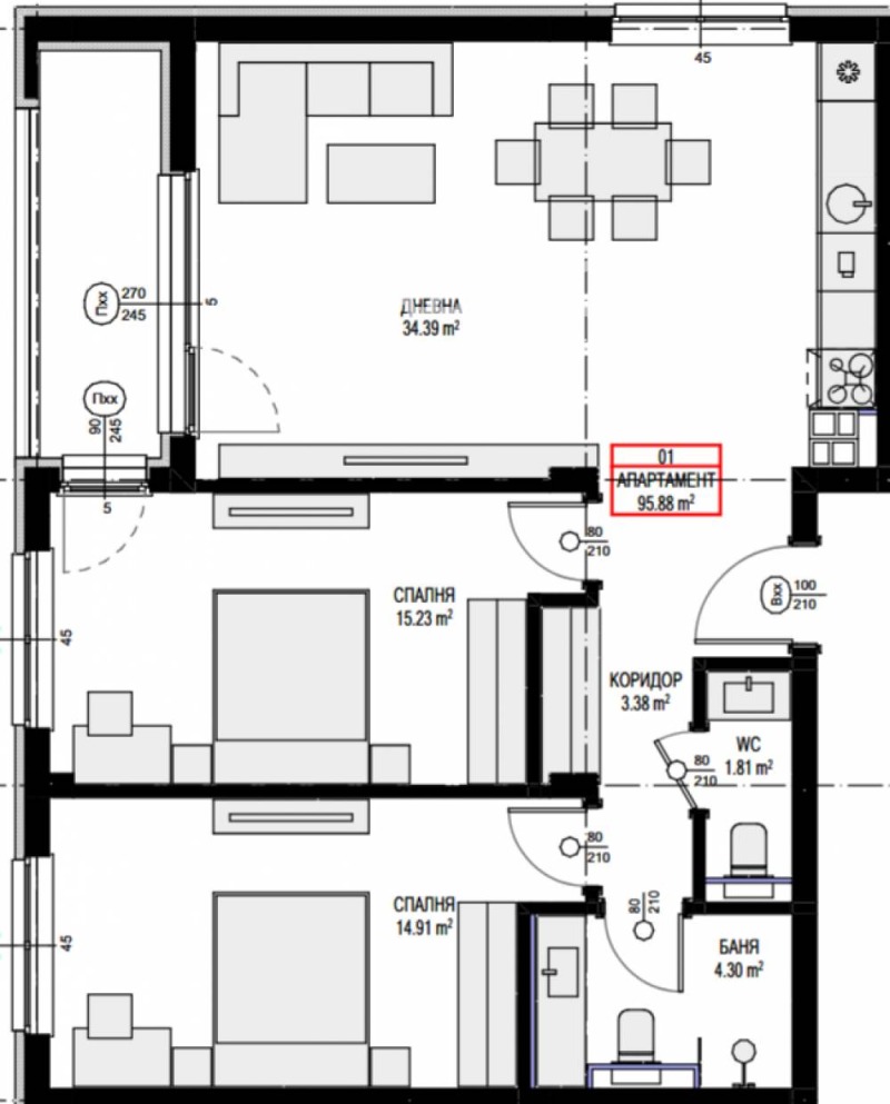 Na sprzedaż  2 sypialnie Sofia , Owcza kupel 2 , 115 mkw | 41793430 - obraz [4]