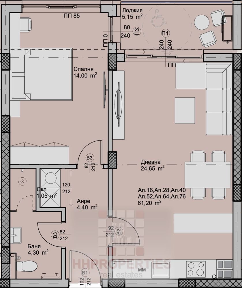 Продава 2-СТАЕН, гр. Пловдив, Христо Смирненски, снимка 2 - Апартаменти - 53979659