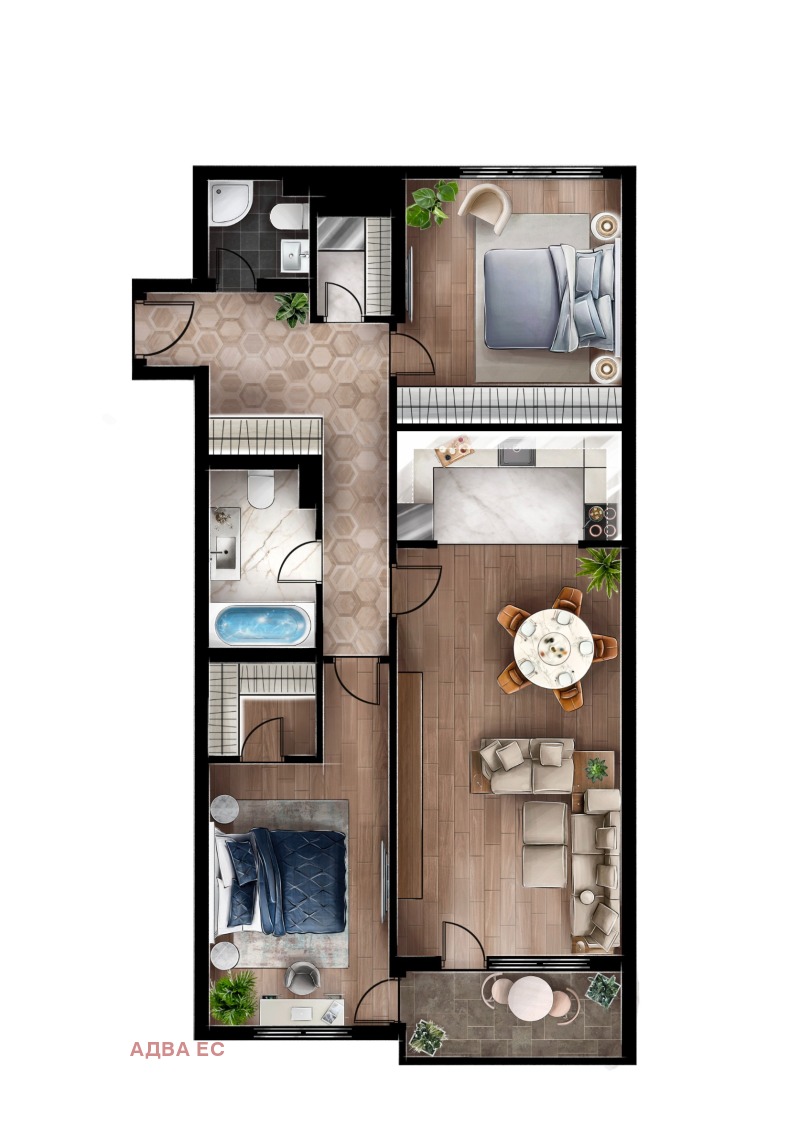 Продава 3-СТАЕН в град София, Люлин 5 - 125 кв.м / 226 333 € » 442 668.87 лв., АДВА ЕС