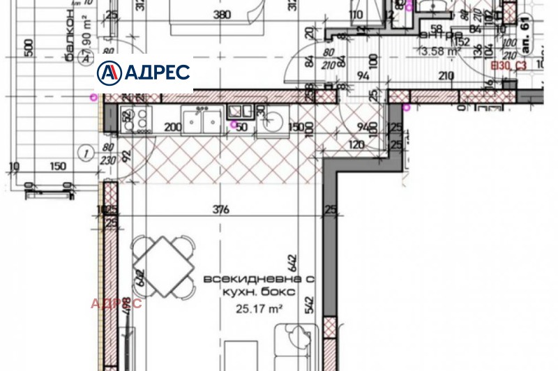 For Sale  1 bedroom Varna , Mladost 1 , 81 sq.m | 19235366 - image [3]