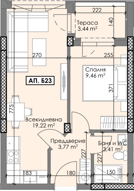 Продава 2-СТАЕН, гр. Пловдив, Остромила, снимка 2 - Апартаменти - 53316031