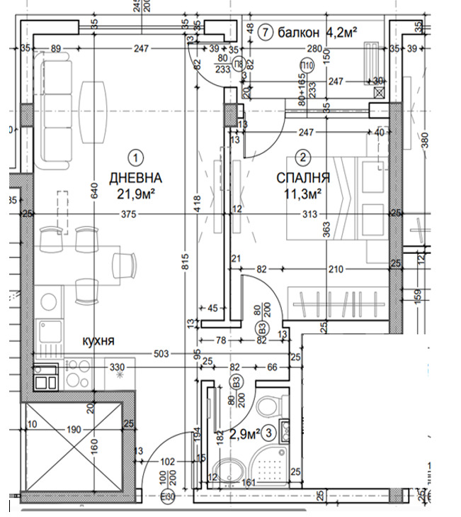 Продава 2-СТАЕН, гр. София, Дружба 2, снимка 6 - Апартаменти - 53773907