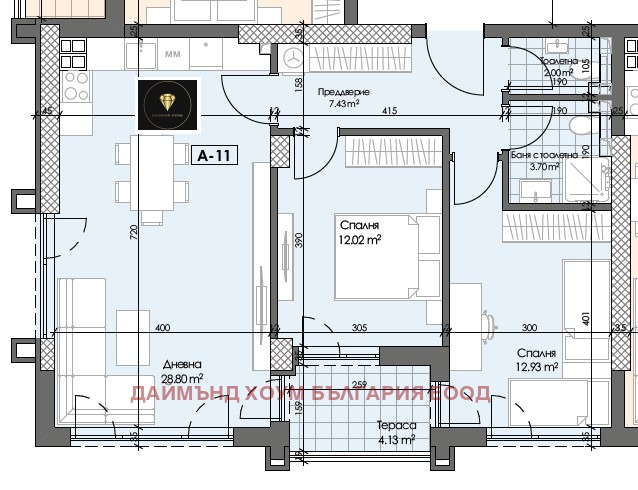 Zu verkaufen  2 Schlafzimmer Plowdiw , Gagarin , 103 qm | 13426453 - Bild [2]
