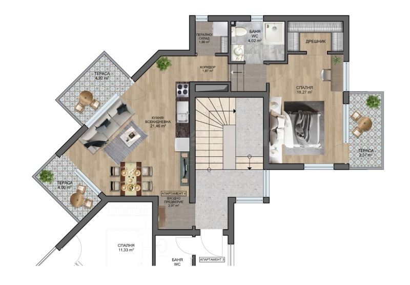 Продаја  1 спаваћа соба регион Варна , Бјала , 95 м2 | 96705271 - слика [8]