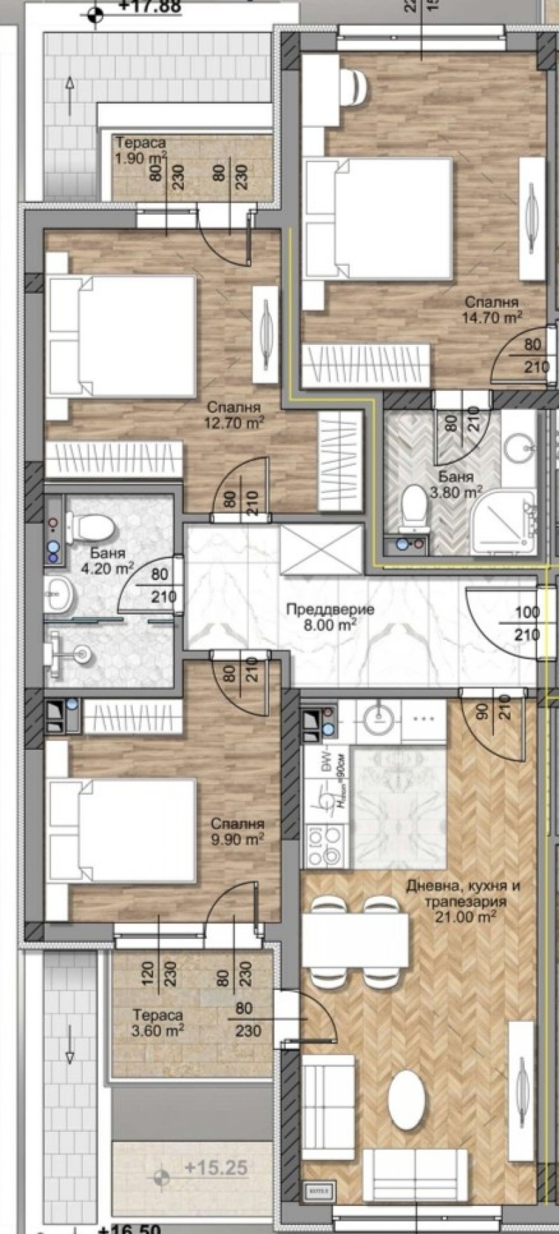 Продава 3-СТАЕН, гр. София, Овча купел, снимка 2 - Апартаменти - 53112729