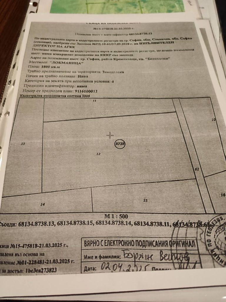 Продава ПАРЦЕЛ, гр. София, Бенковски, снимка 3 - Парцели - 56707106