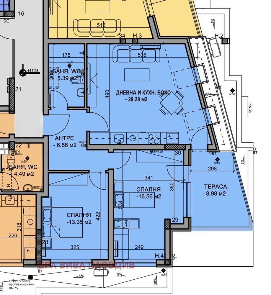 Продава 3-СТАЕН, гр. Пловдив, Христо Смирненски, снимка 2 - Апартаменти - 55952317