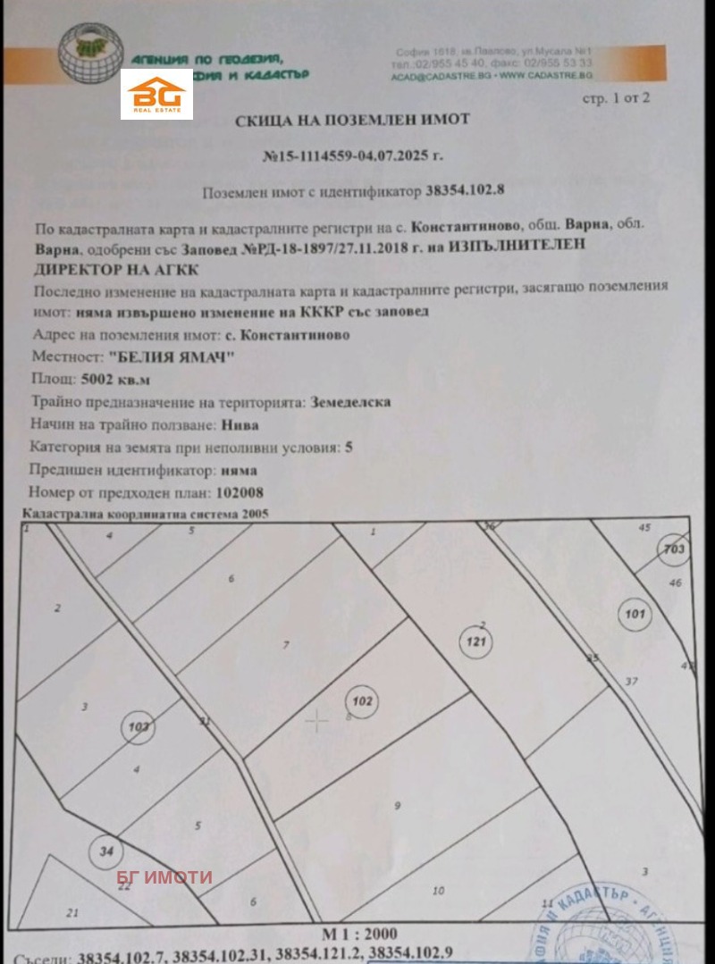 Продава  Земеделска земя област Варна , с. Константиново , 11 дка | 86761856 - изображение [2]