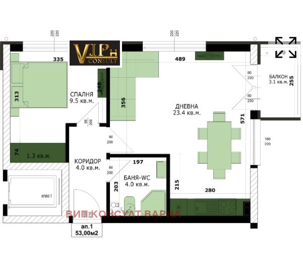 Продава  2-стаен град Варна , Кайсиева градина , 60 кв.м | 31578392 - изображение [6]