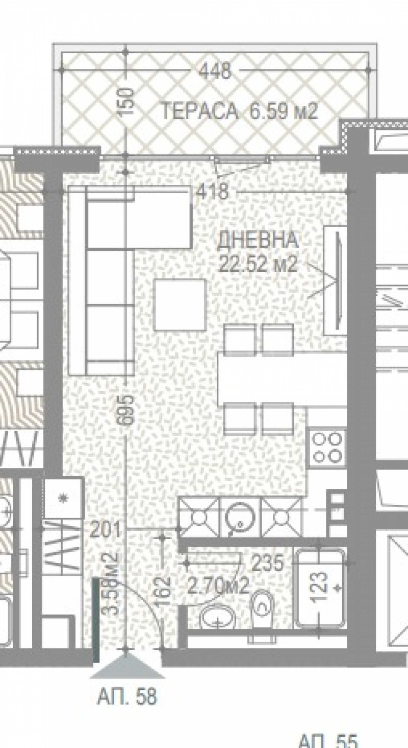 Te koop  Studio Sofia , Malinova dolina , 55 m² | 47724668 - afbeelding [2]