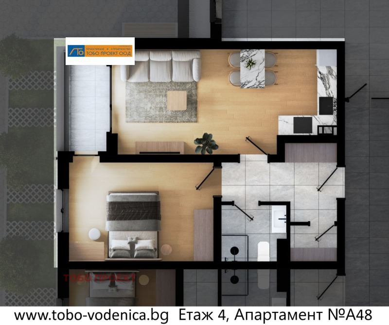 Til salg  1 soveværelse Sofia , Druzhba 2 , 70 kvm | 12532498 - billede [2]