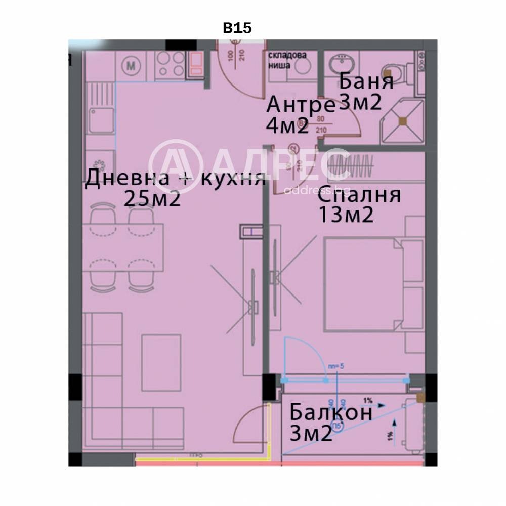 Продава 2-СТАЕН, гр. София, Модерно предградие, снимка 4 - Апартаменти - 55043830