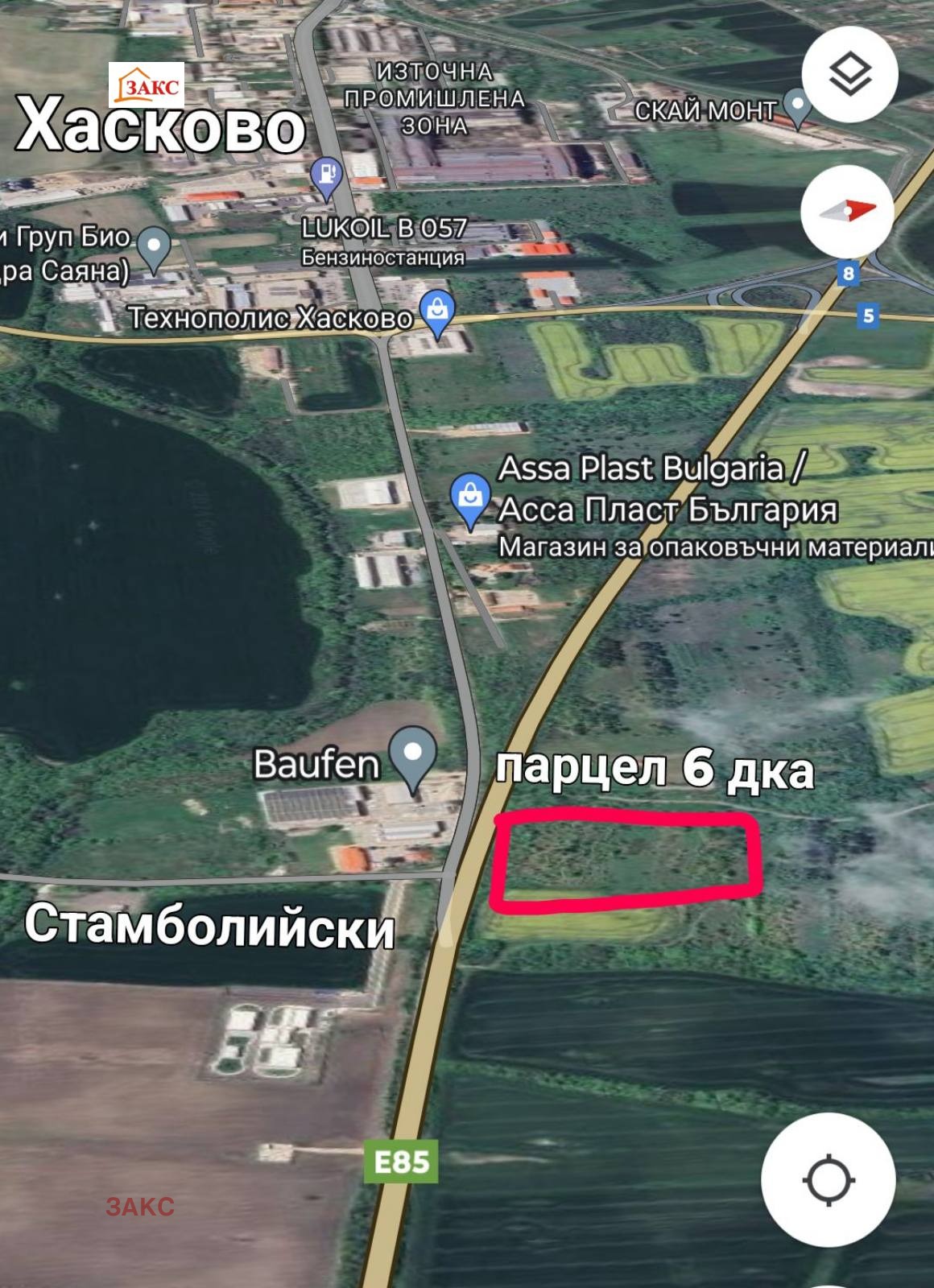 Продава ПАРЦЕЛ, гр. Хасково, Промишлена зона - Изток, снимка 2 - Парцели - 48186642
