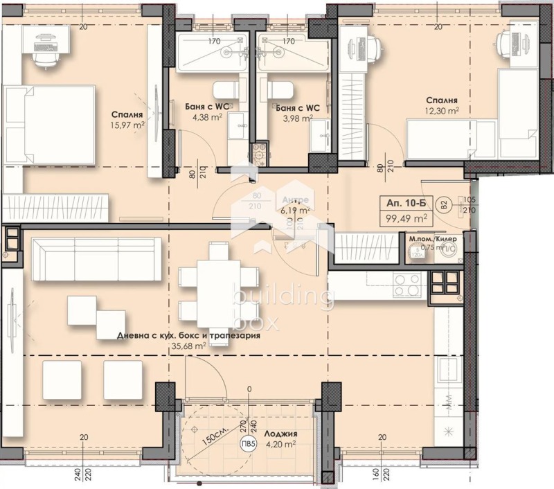 Продава 3-СТАЕН, гр. София, Връбница 2, снимка 2 - Апартаменти - 53229691