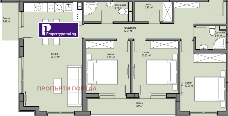 Продава  4-стаен град София , Красна поляна 2 , 123 кв.м | 18391074