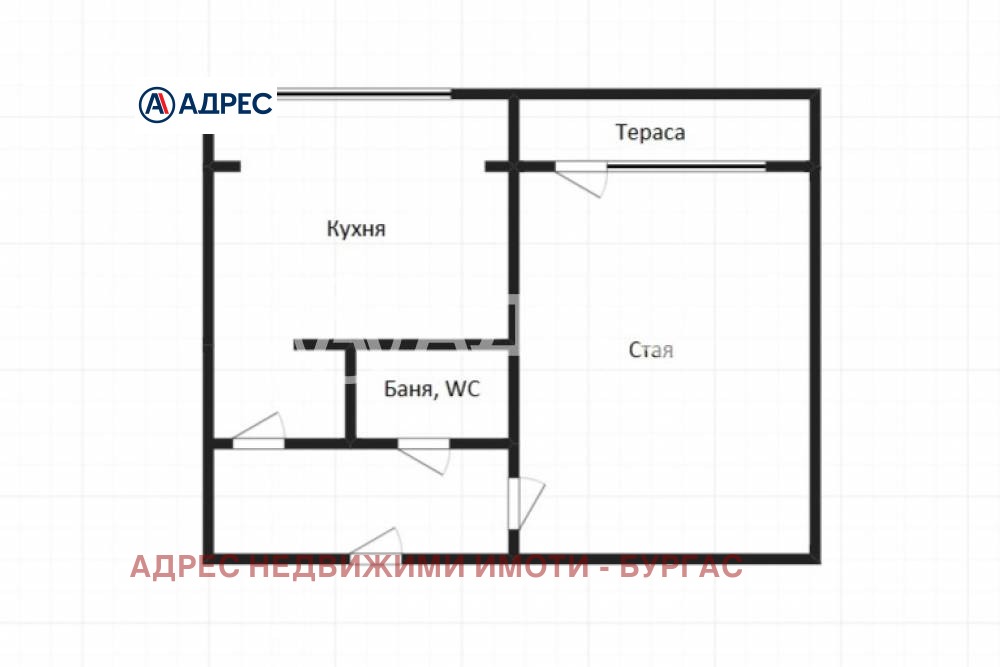 Продава 1-СТАЕН, гр. Бургас, Зорница, снимка 4 - Апартаменти - 54644073