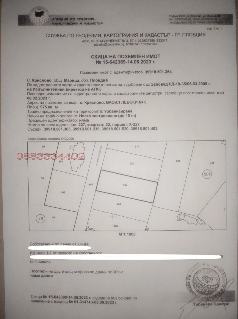 Продава ПАРЦЕЛ, област Пловдив, с. Крислово • 45000 € • 19371281 — Holmes.bg