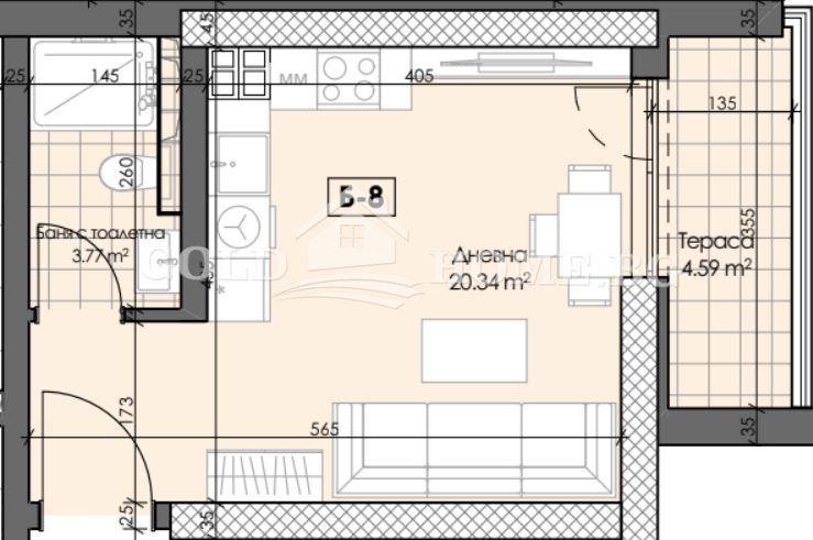 Til salgs  Studio Plovdiv , Gagarin , 43 kvm | 83150583 - bilde [2]