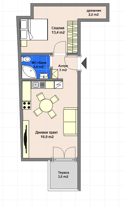 Продава 2-СТАЕН, гр. Варна, Зимно кино Тракия, снимка 1 - Aпартаменти - 49194011