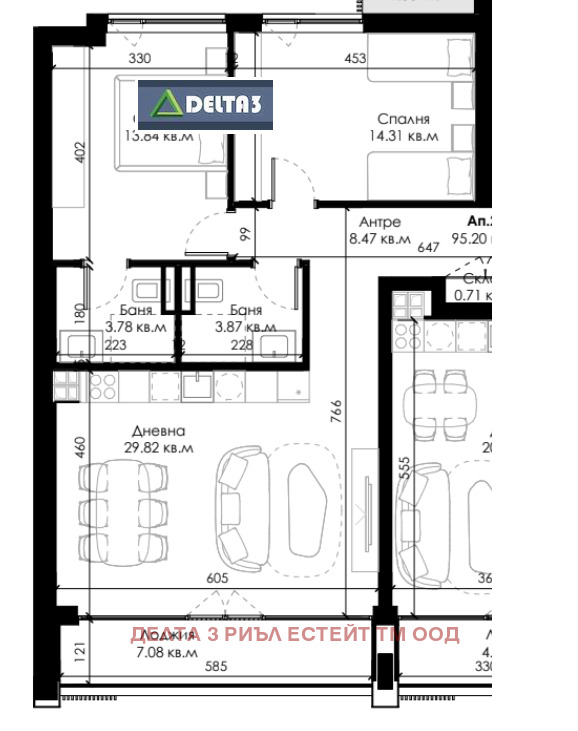 Продава 3-СТАЕН, гр. София, Овча купел 2, снимка 2 - Aпартаменти - 42740067