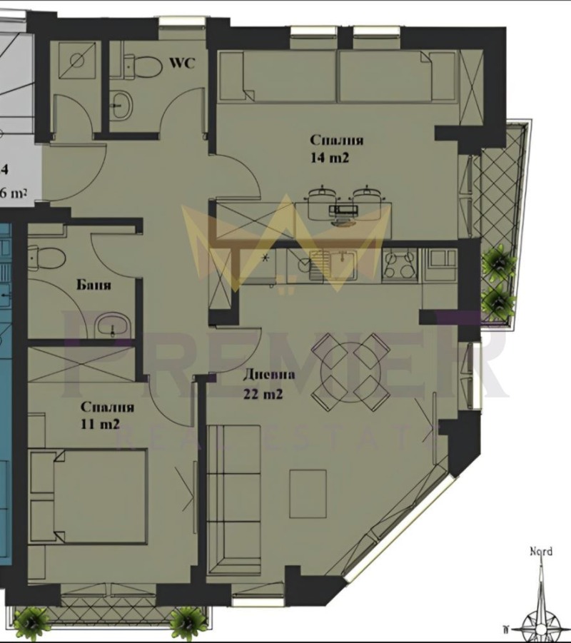 Продава 3-СТАЕН в град София, Банишора - 93 кв.м / 270 000 € » 528 074.10 лв., ИМОТИ ПРЕМИЕР