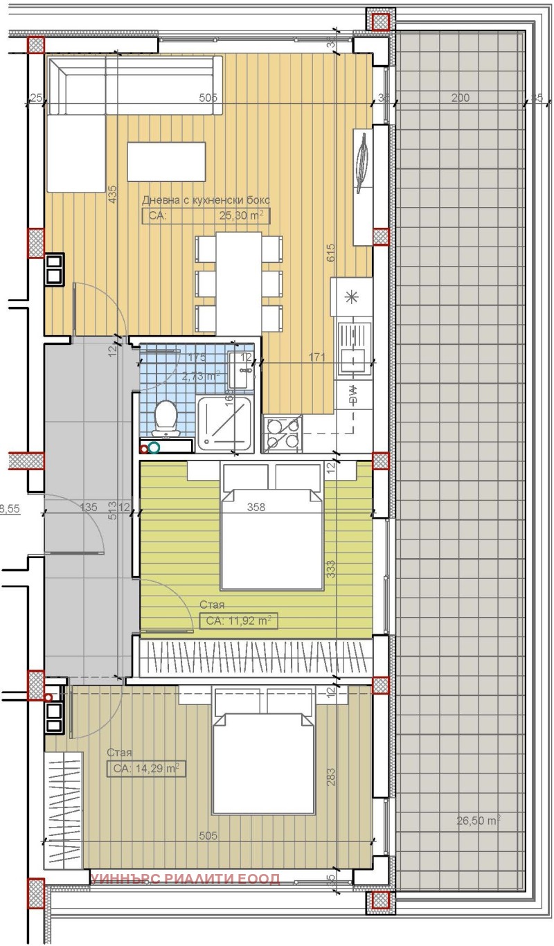 Продава 3-СТАЕН в град София, м-т Гърдова глава - 107 кв.м / 287 500 € » 562 301.13 лв., УИННЪРС РИАЛИТИ ЕООД