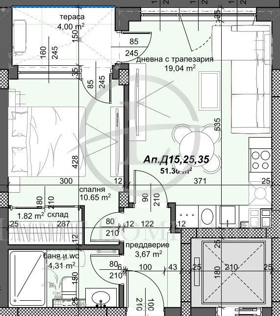 Продава  2-стаен град Пловдив , Тракия , 61 кв.м | 37320158 - изображение [5]