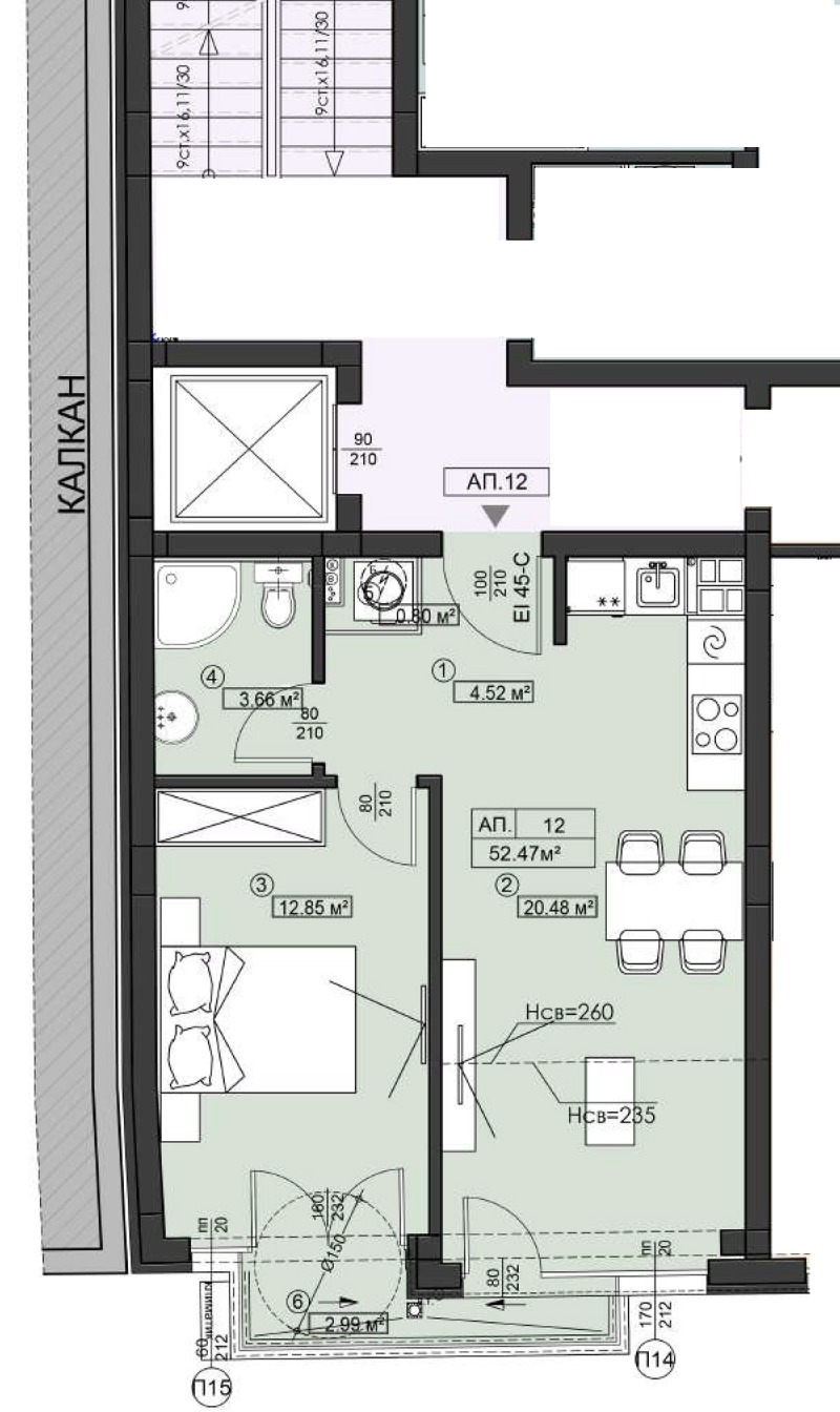 Zu verkaufen  1 Schlafzimmer Sofia , Suhata reka , 66 qm | 69987648 - Bild [3]