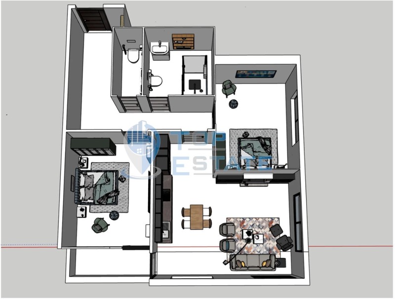 Продава  3-стаен, град Велико Търново, Бузлуджа •  105 500 EUR • ID 21978874 — holmes.bg - [1] 