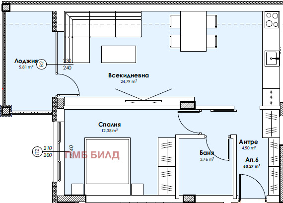 Продава 2-СТАЕН, гр. Пловдив, Прослав, снимка 4 - Апартаменти - 53069810