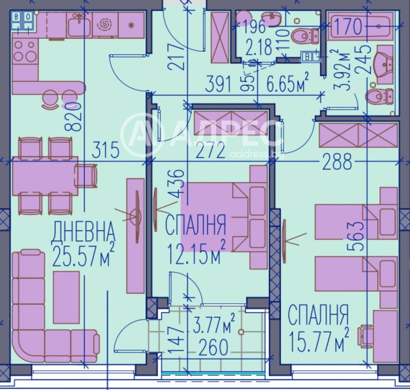 Na prodej  2 ložnice Plovdiv , Trakija , 99 m2 | 18207165