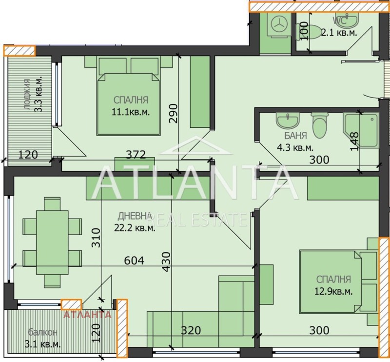 En venta  2 dormitorios Varna , Levski 1 , 88 metros cuadrados | 17621947 - imagen [2]