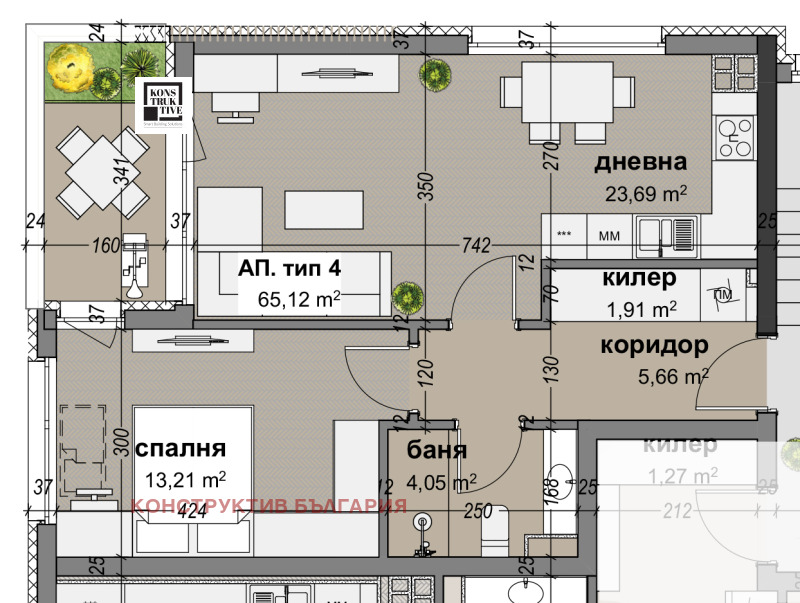 Satılık  1 yatak odası Sofia , Levski G , 75 metrekare | 74736115 - görüntü [2]