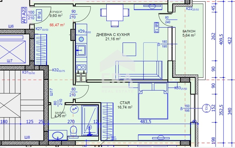 Продава 2-СТАЕН, гр. Русе, Център, снимка 5 - Апартаменти - 56734838
