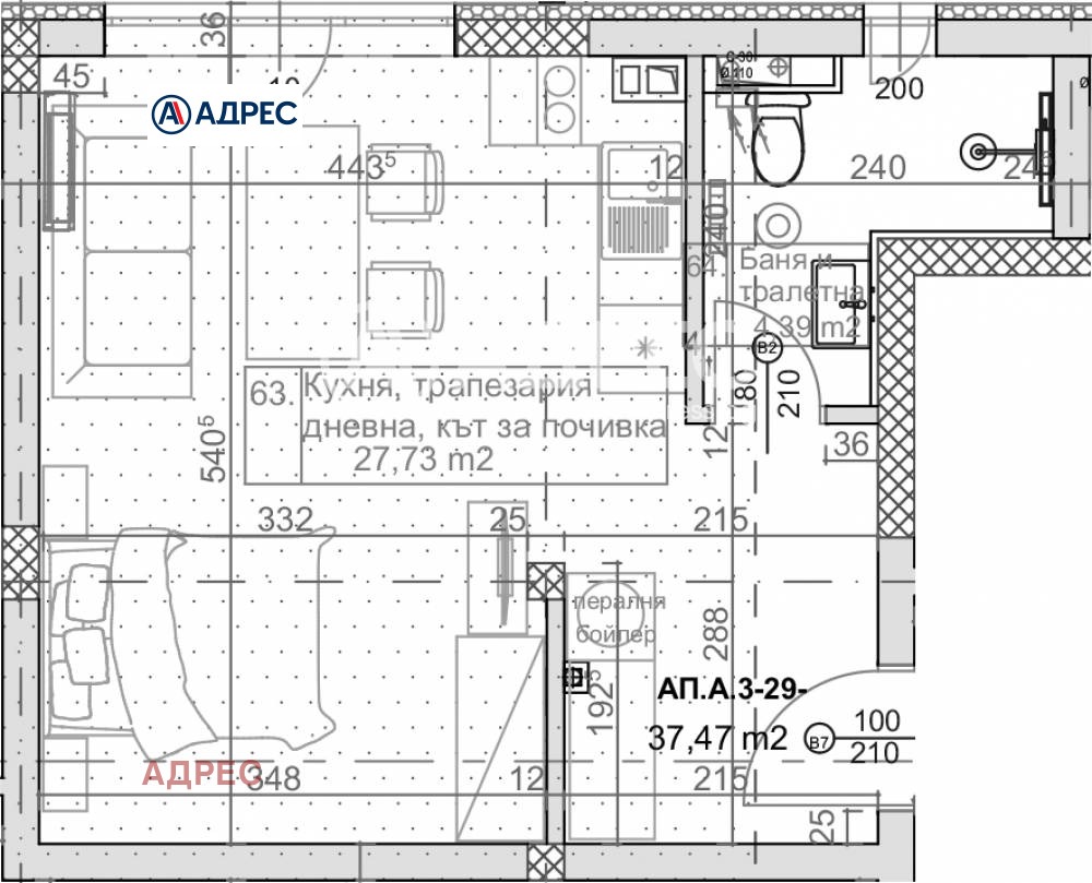 Продава 1-СТАЕН, гр. Варна, к.к. Слънчев ден, снимка 2 - Апартаменти - 55664868
