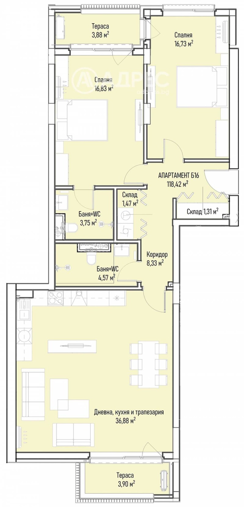 Продава 3-СТАЕН, гр. София, Младост 4, снимка 4 - Aпартаменти - 48062099