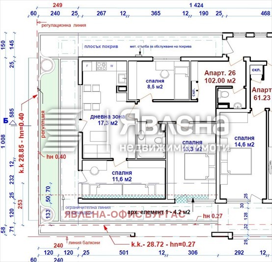 Продава 3-СТАЕН, гр. Бургас, Възраждане, снимка 13 - Апартаменти - 52923591
