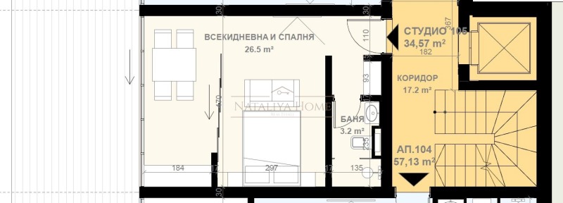Продава  1-стаен област Бургас , гр. Свети Влас , 41 кв.м | 99351927 - изображение [2]