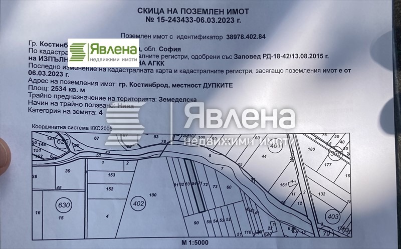 Продава ПАРЦЕЛ, гр. Костинброд, област София област