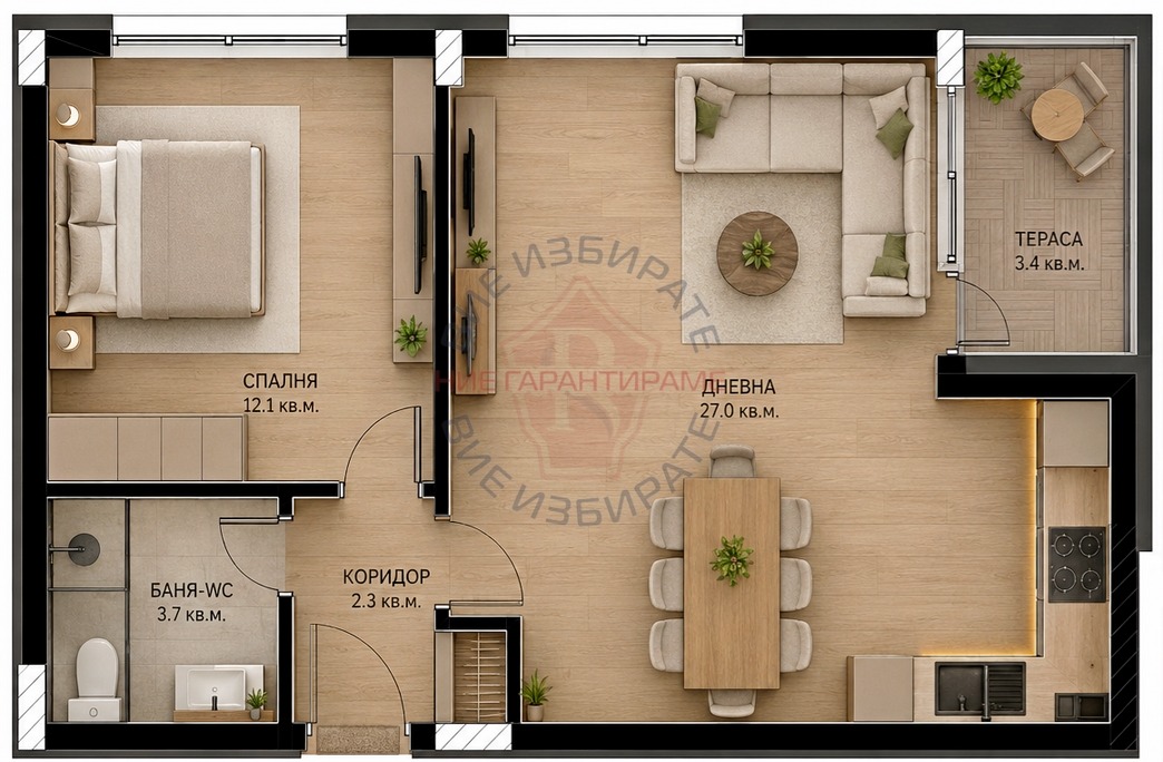 Продава 2-СТАЕН, гр. Варна, Кайсиева градина, снимка 2 - Апартаменти - 55789305