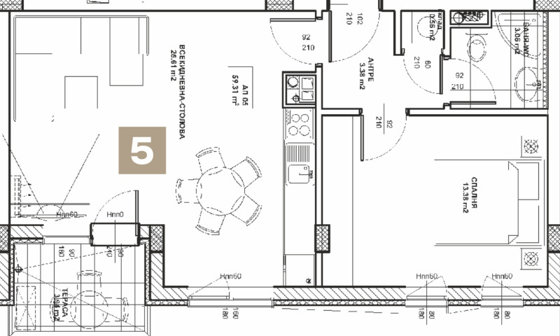 Na prodej  1 ložnice Sofia , Družba 1 , 71 m2 | 66050060 - obraz [6]