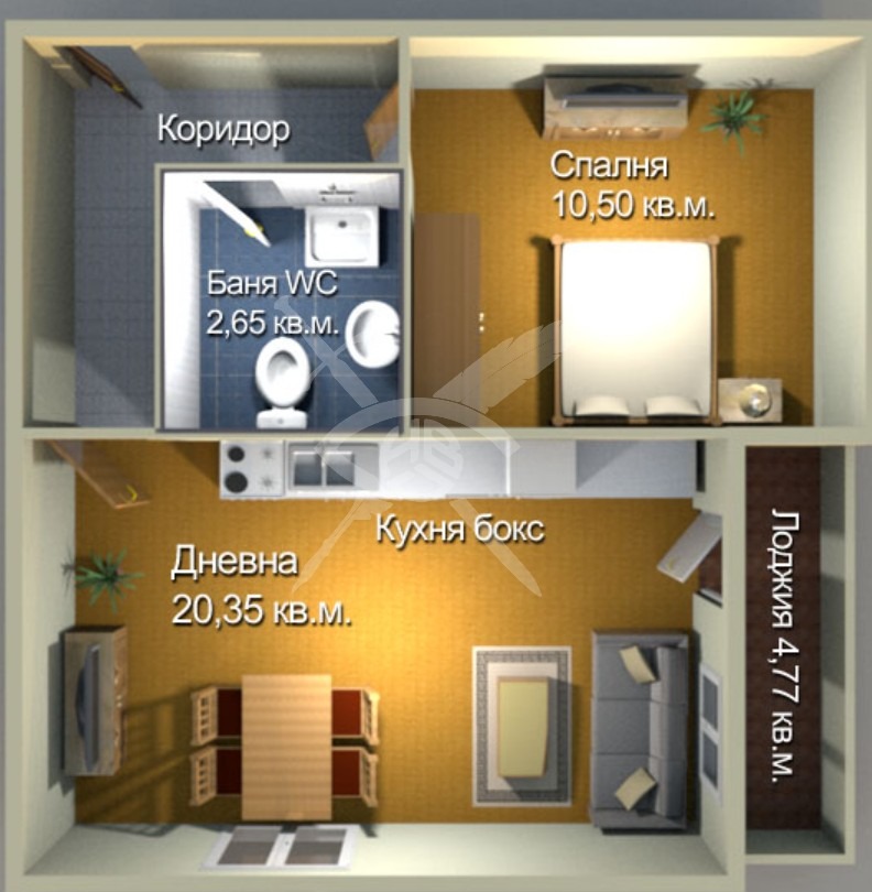 Продава 2-СТАЕН, гр. Бургас, област Бургас, снимка 1 - Aпартаменти - 46956070