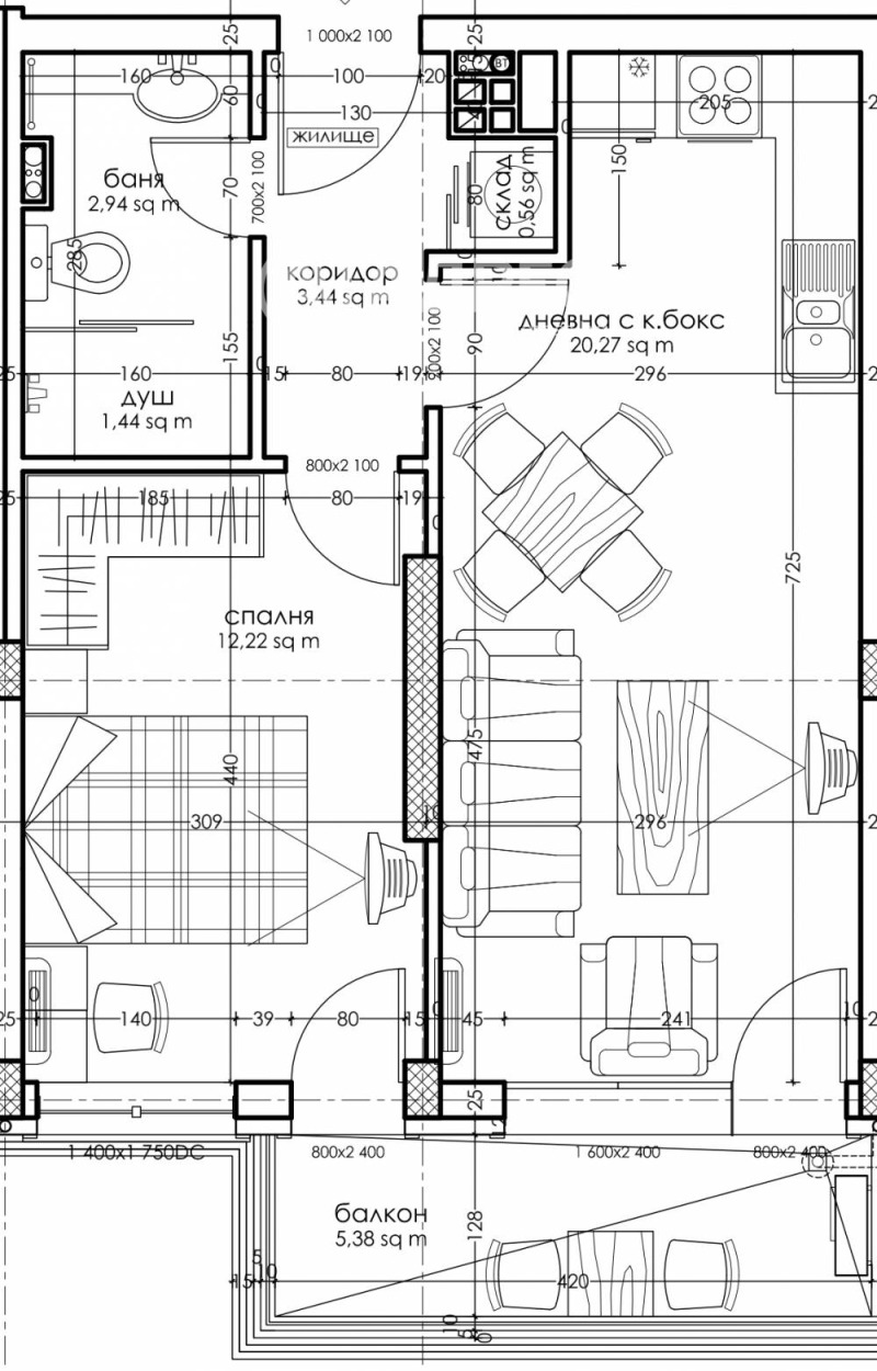 Na prodej  1 ložnice Sofia , Ovča kupel , 63 m2 | 14954117 - obraz [2]