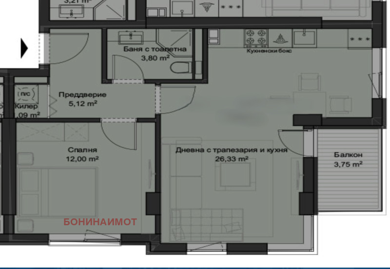 À vendre  1 chambre Plovdiv , Kyutchouk Parij , 59 m² | 74228267