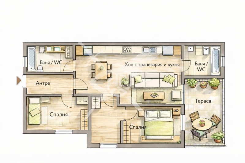Продава 3-СТАЕН в град София, Свобода - 120 кв.м / 183 999 € » 359 870.76 лв., ЕКС НВД ООД