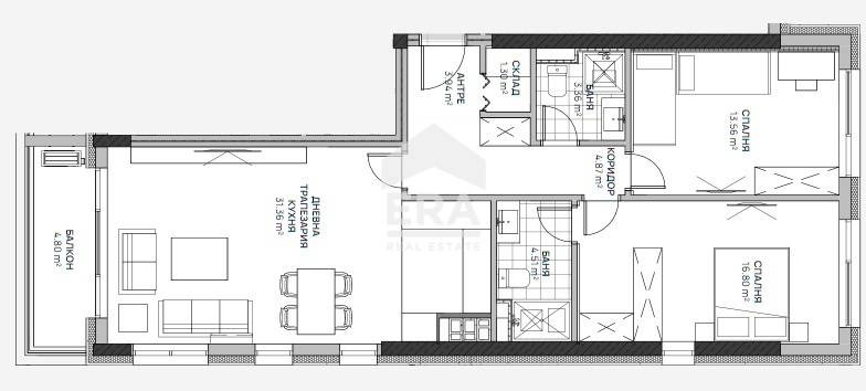 Продава 3-СТАЕН, гр. София, Люлин 2, снимка 3 - Aпартаменти - 48127381